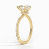 Hidden Halo Pavé Pear Lab Diamond Engagement Ring