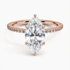 Hidden Halo Pavé Marquise Lab Diamond Engagement Ring