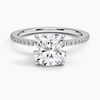 Hidden Halo Pavé Cushion Lab Diamond Engagement Ring