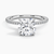 Hidden Halo Pavé Cushion Lab Diamond Engagement Ring