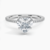 Hidden Halo Pavé Heart Lab Diamond Engagement Ring