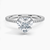 Hidden Halo Pavé Heart Lab Diamond Engagement Ring