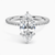 Hidden Halo Pavé Marquise Lab Diamond Engagement Ring