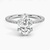 Hidden Halo Pavé Pear Lab Diamond Engagement Ring