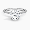 Hidden Halo Pavé Round Lab Diamond Engagement Ring