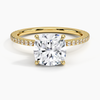 Hidden Halo Pavé Cushion Lab Diamond Engagement Ring