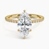 Hidden Halo Pavé Marquise Lab Diamond Engagement Ring