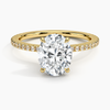 Hidden Halo Pavé Oval Lab Diamond Engagement Ring