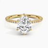 Hidden Halo Pavé Pear Lab Diamond Engagement Ring