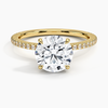Hidden Halo Pavé Round Lab Diamond Engagement Ring