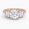 Sabrina Three Stone Cushion Lab Grown Diamond Engagement Ring