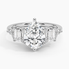 Sabrina Three Stone Pear Lab Grown Diamond Engagement Ring