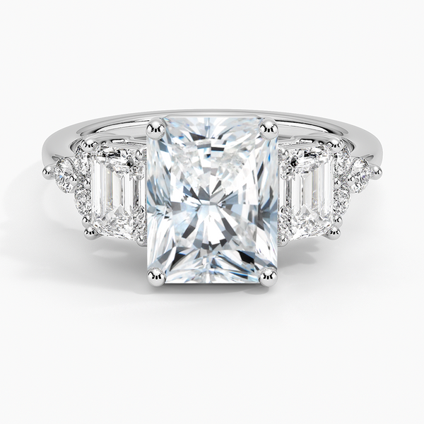 Sabrina Three Stone Radiant Lab Grown Diamond Engagement Ring