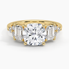 Sabrina Three Stone Cushion Lab Grown Diamond Engagement Ring