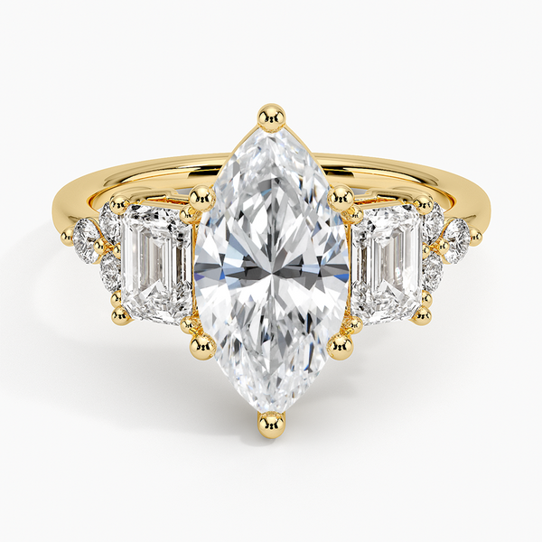 Sabrina Three Stone Marquise Lab Grown Diamond Engagement Ring