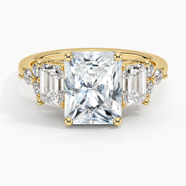 Sabrina Three Stone Radiant Lab Grown Diamond Engagement Ring
