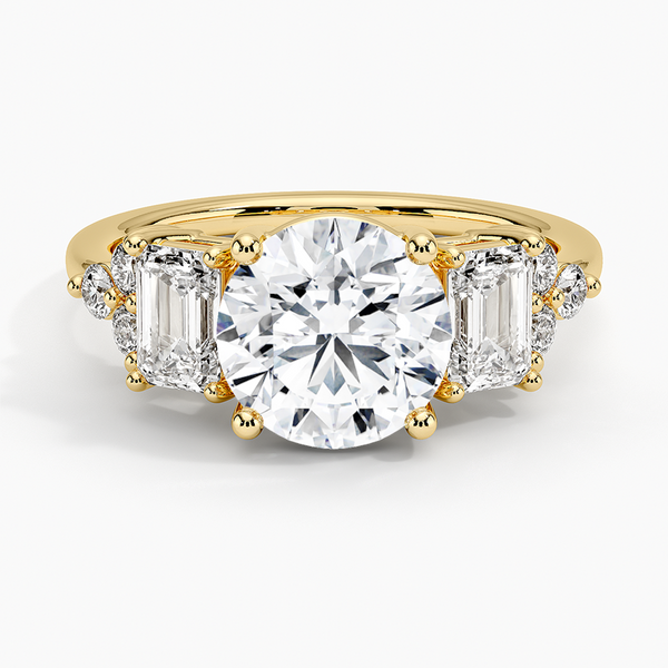 Sabrina Three Stone Round Lab Grown Diamond Engagement Ring