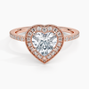 Vintage Waverly Halo Heart Lab Grown Diamond Engagement Ring