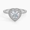 Vintage Waverly Halo Heart Lab Grown Diamond Engagement Ring