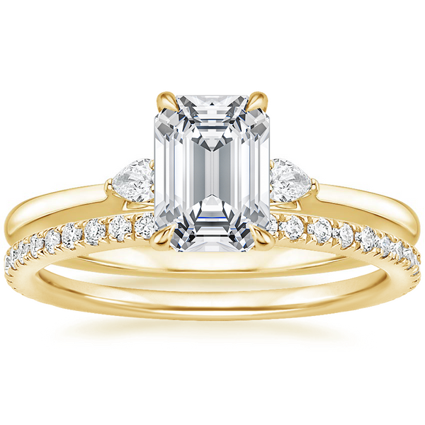 Jessica Emerald Diamond Ring with Diamond Ring