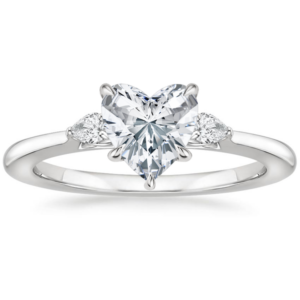 Jessica Heart Diamond Ring with Diamond Ring