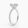 Sunflower Halo Pavé Asscher Lab Diamond Engagement Ring