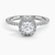 Sunflower Halo Pavé Cushion Lab Diamond Engagement Ring