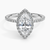 Sunflower Halo Pavé Marquise Lab Diamond Engagement Ring