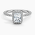 Sunflower Halo Pavé Radiant Lab Diamond Engagement Ring