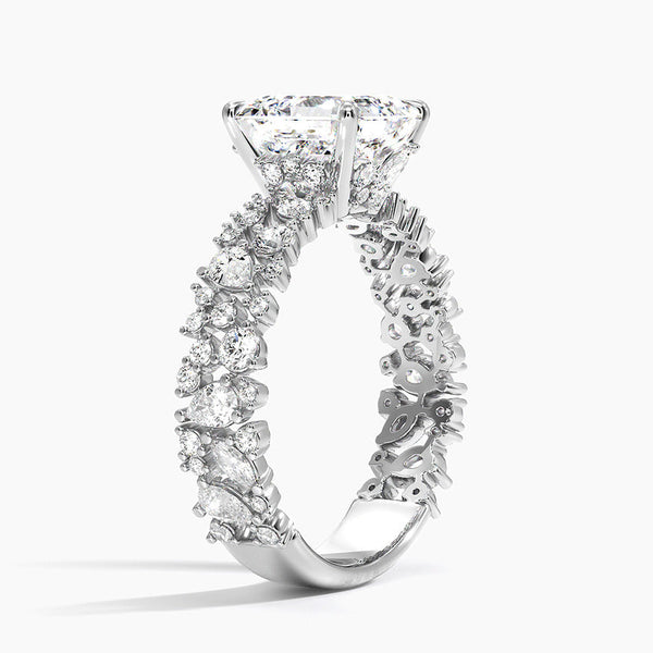 Galaxy Asscher Lab Grown Diamond Engagement Ring