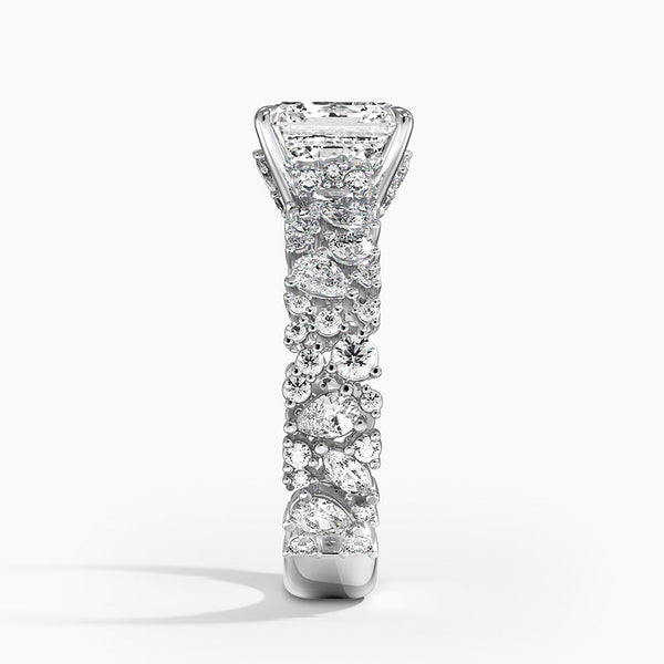 Galaxy Asscher Lab Grown Diamond Engagement Ring