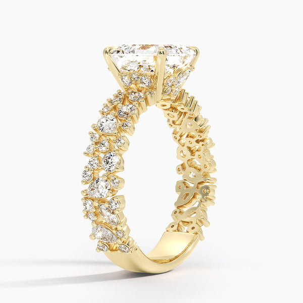 Galaxy Asscher Lab Grown Diamond Engagement Ring