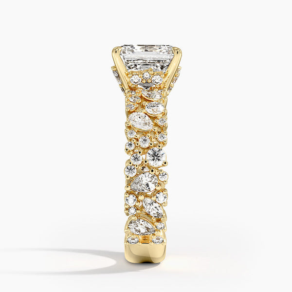 Galaxy Asscher Lab Grown Diamond Engagement Ring