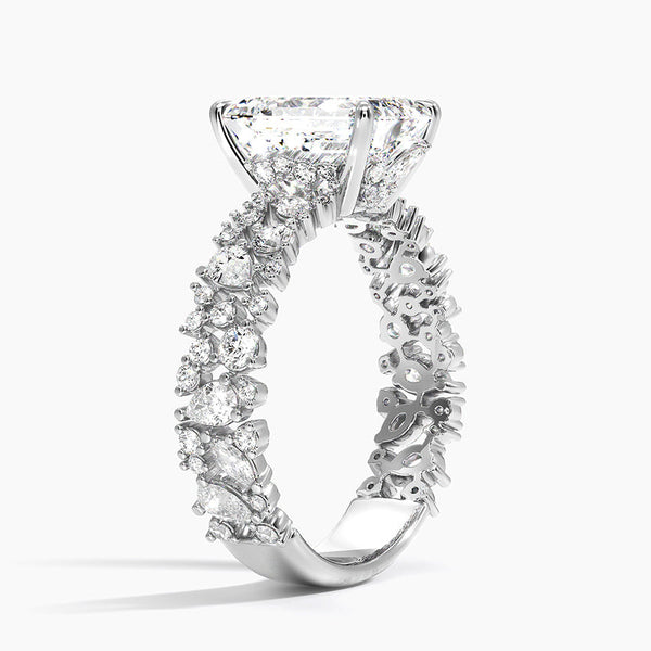 Galaxy Emerald Lab Grown Diamond Engagement Ring