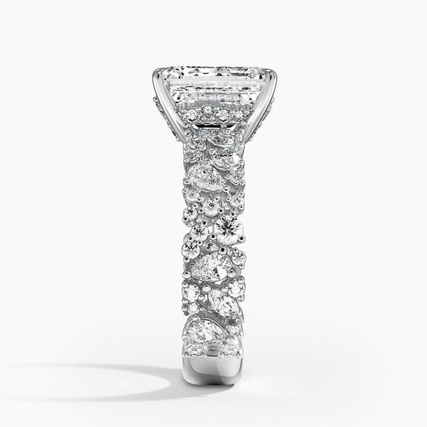 Galaxy Emerald Lab Grown Diamond Engagement Ring