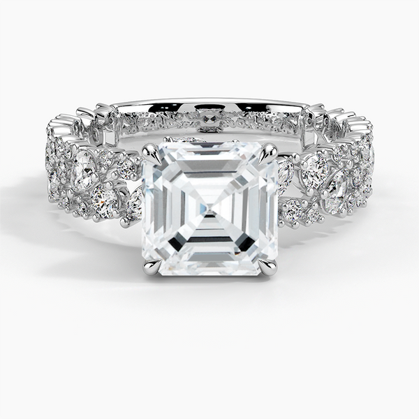 Galaxy Asscher Lab Grown Diamond Engagement Ring