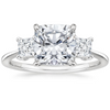 Triplets Cushion Lab Grown Diamond Engagement Ring