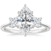 Triplets Marquise Lab Grown Diamond Engagement Ring