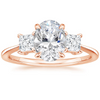 Triplets Oval Lab Grown Diamond Engagement Ring