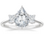 Triplets Pear Lab Grown Diamond Engagement Ring