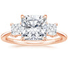 Triplets Cushion Lab Grown Diamond Engagement Ring