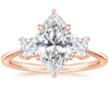 Triplets Marquise Lab Grown Diamond Engagement Ring