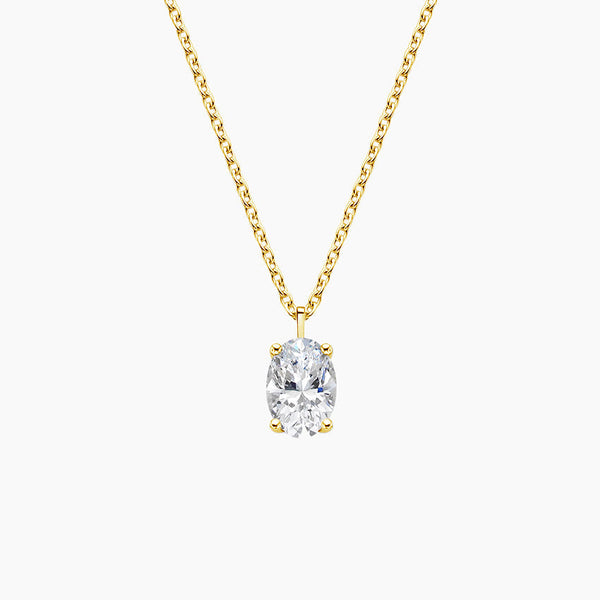 Oval Solitaire Lab Diamond Pendant