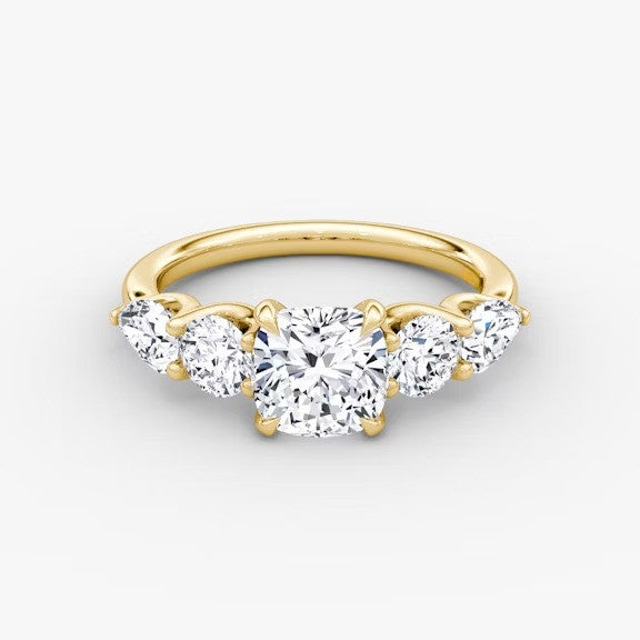 Anomaly Cushion & Pear Lab Grown Diamond Engagement Ring