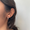 SLEEPER MINI HOOPS (12mm)- 18K WHITE/GOLD-PLATED