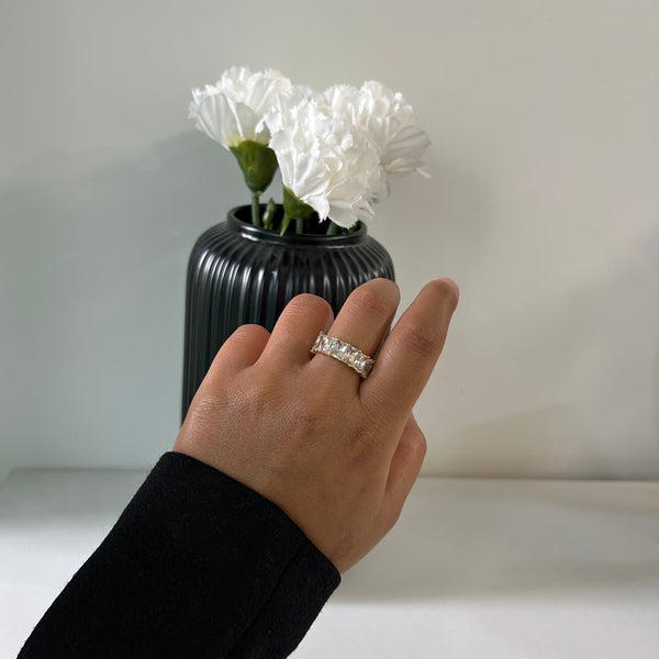BAGUETTE RING - 18K GOLD PLATED