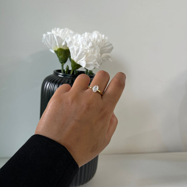 OVAL RING - 18K GOLD PLATED