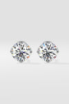 3 ct Solitaire Lotus Studs