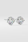 3 ct Solitaire Lotus Studs