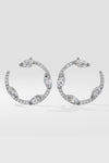 Spaced Marquise Front Hoops